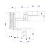 Cozinha Completa Predilleta Clara Modulada 4 Peças 260cm 11 Portas 3 Gavetas com Tampo Branco - 4