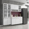 Cozinha Completa Predilleta Clara Modulada 4 Peças 260cm 11 Portas 3 Gavetas com Tampo Branco - 1