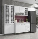 Ver imagem 1 de Cozinha Completa Predilleta Clara Modulada 4 Peças 260cm 11 Portas 3 Gavetas com Tampo Branco