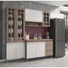 Cozinha Completa Predilleta Gabrieli Modulada 4 Peça 260cm 11 Porta 3 Gaveta com Tampo Nogal Salina - 1