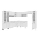 Ver imagem 2 de Cozinha Completa Predilleta Clara Modulada 9 Peças 515cm 20 Portas 3 Gavetas com Tampo Branco