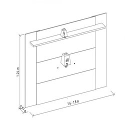 Painel Extensível Tulum para Tv 55 Polegadas Linea Brasil - 4