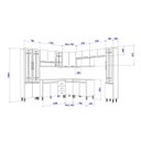 Ver imagem 4 de Cozinha Completa Predilleta Gabrieli Modulada 9 Peça 515cm 20 Porta 3 Gaveta com Tampo Nogal Salina