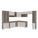 Ver imagem 2 de Cozinha Completa Predilleta Gabrieli Modulada 9 Peça 515cm 20 Porta 3 Gaveta com Tampo Nogal Salina