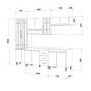 Ver imagem 4 de Cozinha Completa Predilleta Clara Modulada 5 Peças 260cm 13 Portas 3 Gavetas com Tampo Branco