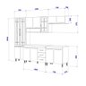 Cozinha Completa Predilleta Clara Modulada 5 Peças 260cm 13 Portas 3 Gavetas com Tampo Branco - 4