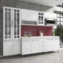 Ver imagem 1 de Cozinha Completa Predilleta Clara Modulada 5 Peças 260cm 13 Portas 3 Gavetas com Tampo Branco