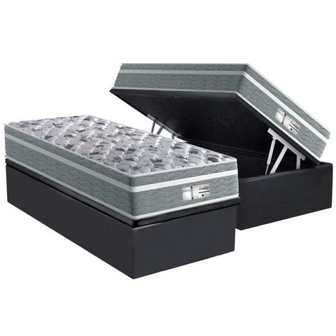 Cama Box Baú Solteiro: Colchão Molas Probel MasterPocket Ensacadas ProDormir Evolution + Base CRC Su