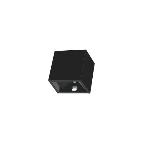 Arandela Nordecor Leni Mini 2w Led Bivolt Preto 3000k Luz Amarela 2658