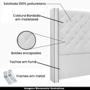 Ver imagem 3 de Cabeceira Decorativa King Size 2,19M Loewe PU Branco - Gran Belo