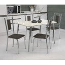 Ver imagem 2 de Conjunto de Mesa Completo com 4 Cadeiras Estofadas Cmc1022cr Kappesberg Crome