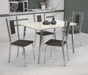 Ver imagem 2 de Conjunto de Mesa Completo com 4 Cadeiras Estofadas Cmc1022cr Kappesberg Crome