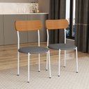 Ver imagem 1 de Kit 2 Cadeiras de Jantar Estofadas Ergonômicas 288 Cinza