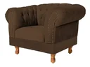 Ver imagem 2 de Conjunto c/ 2 Poltronas Chesterfield Duque Marrom Luxo - Suede / decoração, recepção, barbearia, sal
