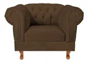 Ver imagem 1 de Conjunto c/ 2 Poltronas Chesterfield Duque Marrom Luxo - Suede / decoração, recepção, barbearia, sal