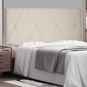 Ver imagem 2 de Cabeceira Painel Estofada Cama Box Casal Queen Aquilla 160cm Suede Bege - Desk Design