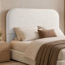 Ver imagem 1 de Cabeceira Cama Box King 195cm Orgânica Lanna W01 Bouclê Cru - Lyam Decor