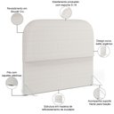 Ver imagem 5 de Cabeceira Cama Box King 195cm Orgânica Lanna W01 Bouclê Cru - Lyam Decor