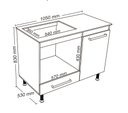 Ver imagem 2 de Balcão para Cooktop e Forno Predilleta Livia de 105cm 1 Porta e 1 Gaveta Branco