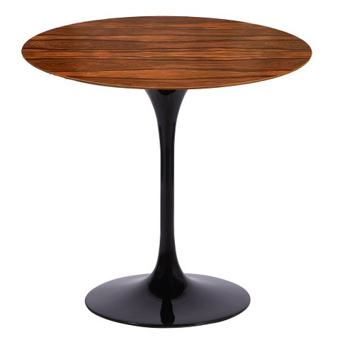 Mesa Saarinen Redonda Pau Ferro 90cm - Base Preta mgsaarinen