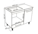 Ver imagem 4 de Balcão para Cooktop e Forno Predilleta Livia de 105cm 1 Porta e 1 Gaveta Nogal Salinas