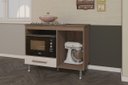 Ver imagem 3 de Balcão para Cooktop e Forno Predilleta Livia de 105cm 1 Porta e 1 Gaveta Nogal Salinas