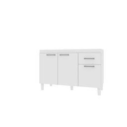 Balcão de Cozinha Predilleta Adrieli para Pia de 120cm 3 Portas e 1 Gaveta Branco - 2