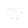 Balcão de Cozinha Predilleta Adrieli para Pia de 120cm 3 Portas e 1 Gaveta Branco - 4