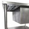 Mesa Pia Aço Inox Industrial com Paneleiro e Uma Cuba 50x40x25cm - 70x60x80cm - Brascool - 3