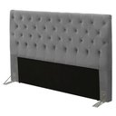 Ver imagem 3 de Kit Baú Recamier + Cabeceira Box Shop Casal Suede Cinza