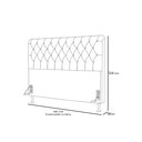 Ver imagem 4 de Cabeceira Bellatrix 140 para Cama de Casal Couro Artificial Preto Aradecor