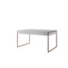 Mesa Industrial Filadélfia 120x75 Ferro Cobre Tampo Branco - 2