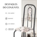 Ver imagem 6 de Conjunto de Mesa Tubular 100cm X 60cm Tampo Granito Topázio com 4 Cadeiras Lívia