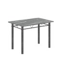 Ver imagem 4 de Conjunto de Mesa Tubular 100cm x 60cm Tampo Granito Topázio com 4 Cadeiras Lívia Prata/Arabesco/Mart
