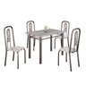 Conjunto de Mesa Tubular 100cm X 60cm Tampo Granito Topázio com 4 Cadeiras Lívia - 2