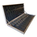 Ver imagem 2 de Faqueiro de Inox Preto Jogo de Talheres - 48 Peças