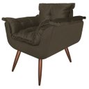 Ver imagem 2 de Poltrona Decorativa Opala Suede Capuccino para Recepção e Amamentação - J&R Decor