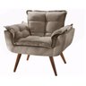Poltrona Decorativa Opala Suede Capuccino para Recepção e Amamentação - J&R Decor - 1