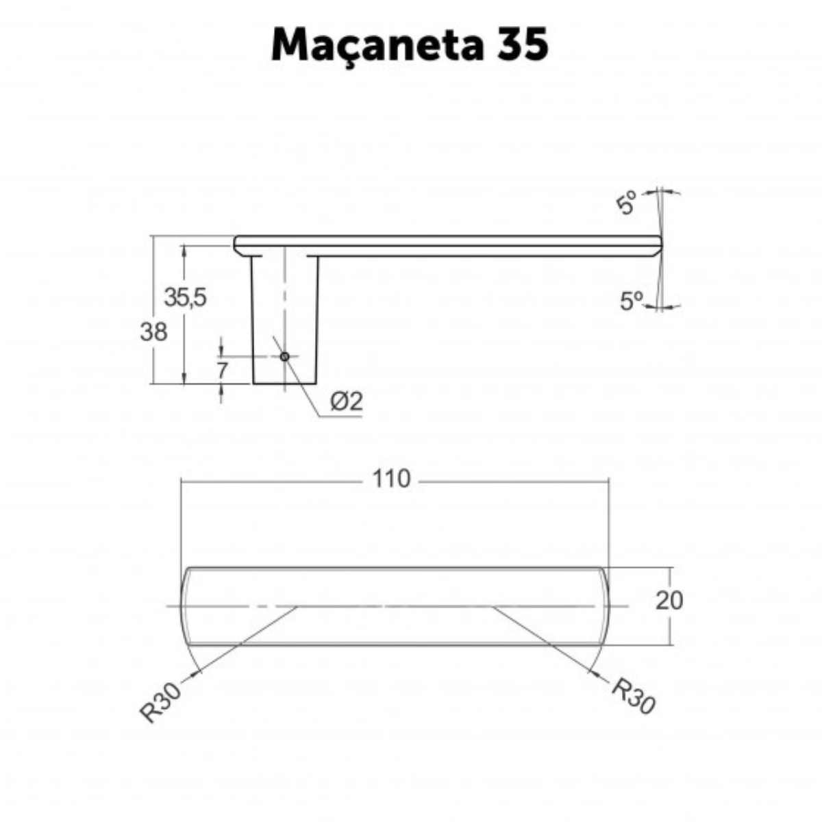 Fechadura Porta Banheiro 1620/35 Preto 55mm Stam - 2