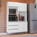 Ver imagem 3 de Armário para Cozinha Kit Livia 120 Cm Branco Brilho - Ajl