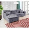Sofá Orlando 2.80x1.70m com Chaise, Retrátil e Reclinável - Chumbo - 3