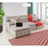 Sofá Orlando 2.80x1.90m com Chaise, Retrátil e Reclinável - Avelã - 1