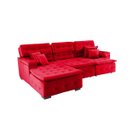 Ver imagem 5 de Sofá Orlando 2.80x1.70m com Chaise, Retrátil e Reclinável - Vermelho