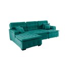 Ver imagem 5 de Sofá Orlando 2.80x1.70m com Chaise, Retrátil e Reclinável - Verde