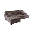 Ver imagem 5 de Sofá Orlando 2.80x2.10m com Chaise, Retrátil e Reclinável - Marrom