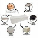 Ver imagem 3 de Puff Recamier Decorativo Orgânico Lavie 140cm Premium Bouclê Off White - Desk Design