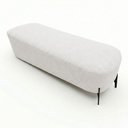 Ver imagem 2 de Puff Recamier Decorativo Orgânico Lavie 140cm Premium Bouclê Off White - Desk Design