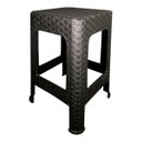 Ver imagem 1 de Banqueta Rattan Preto Trama Resistente Áreas Cozinha Jardim