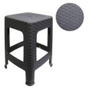 Ver imagem 3 de Banqueta Rattan Preto Trama Resistente Áreas Cozinha Jardim