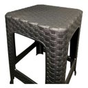 Ver imagem 7 de Banqueta Rattan Preto Trama Resistente Áreas Cozinha Jardim